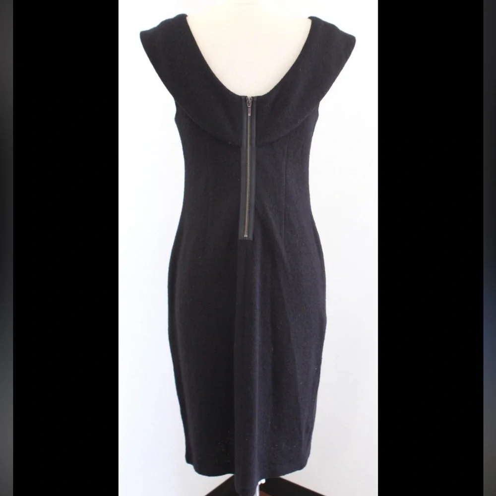 Banana Republic Black Midi Dress size 8 Italian Wool